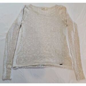 Hollister Lace Back Ivory Sweater Women Small